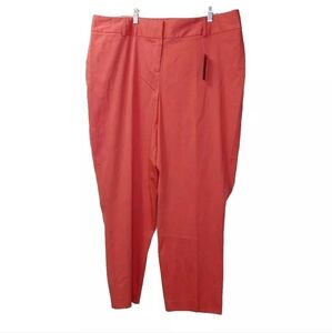 Lane Bryant Trouser Pants Woman Plus 20 Coral Office Nautical Work Stretchy NWT